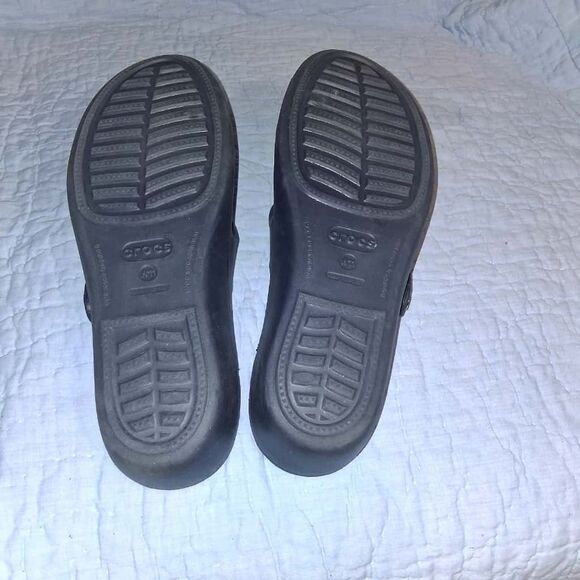CROCS Women's Blue Gray Sandals Size 11W - Picture 9 of 9